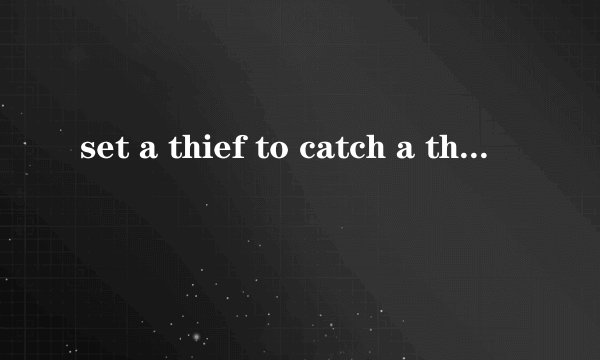 set a thief to catch a thief是什么意思？