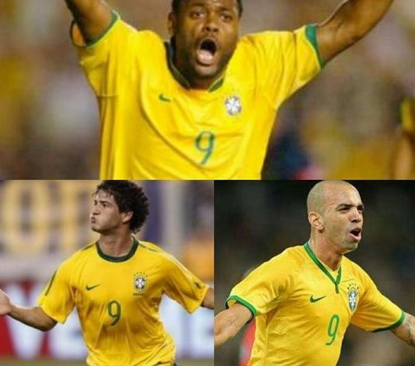 巴西队最近30年参加国际大赛的9号球员有哪些?