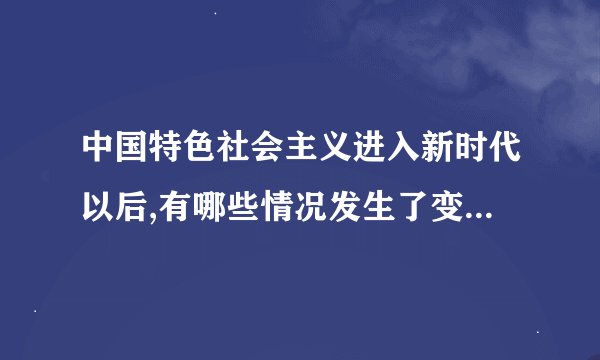 中国特色社会主义进入新时代以后,有哪些情况发生了变化,又有哪些情况仍然没变？