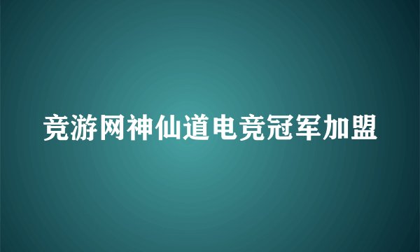 竞游网神仙道电竞冠军加盟