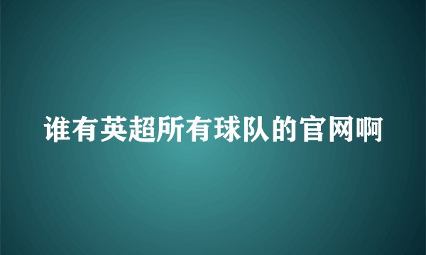 谁有英超所有球队的官网啊