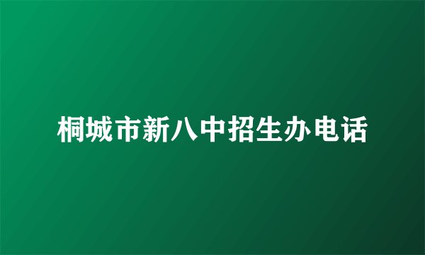 桐城市新八中招生办电话