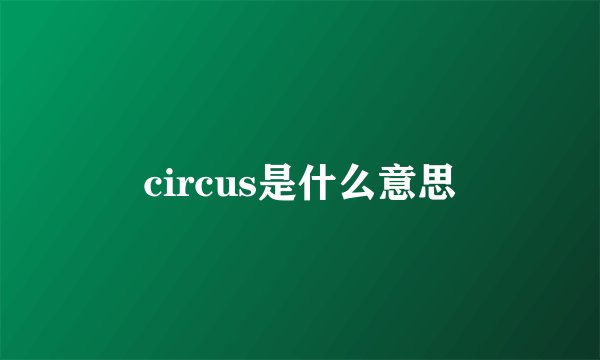 circus是什么意思