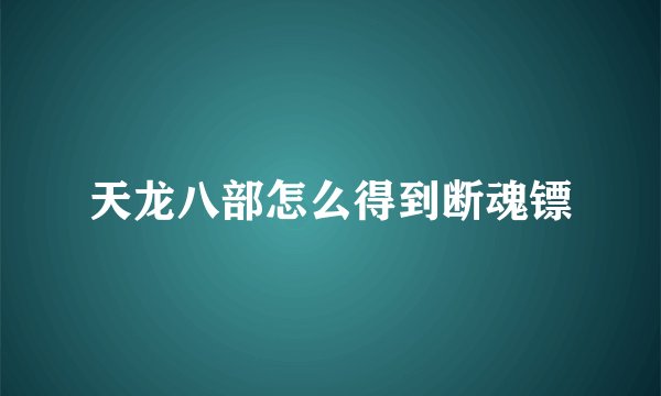 天龙八部怎么得到断魂镖