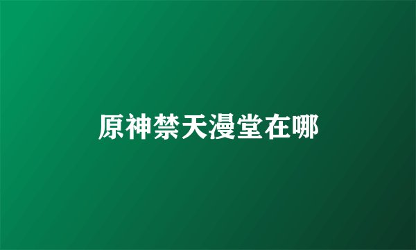 原神禁天漫堂在哪
