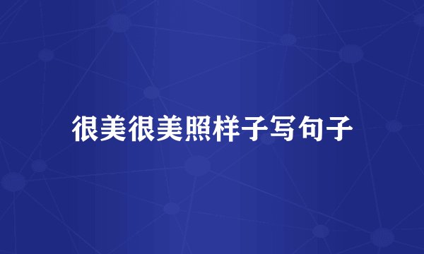 很美很美照样子写句子