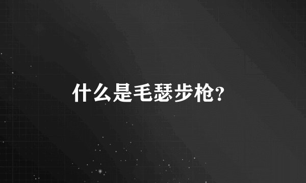 什么是毛瑟步枪？