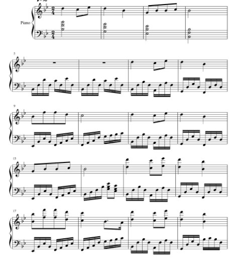 听妈妈的话钢琴谱