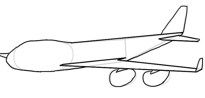 怎么画飞机