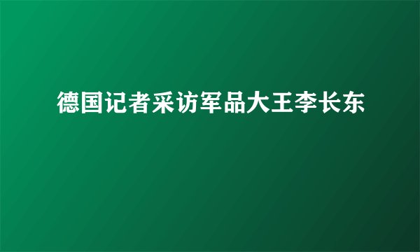 德国记者采访军品大王李长东
