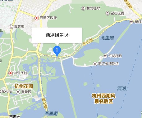 杭州西湖导航地理位置