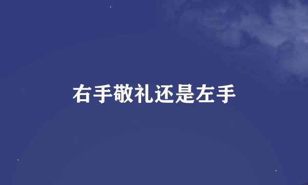 右手敬礼还是左手
