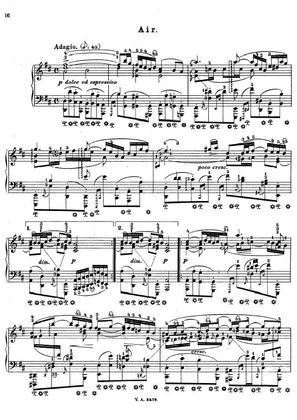 G弦上的咏叹调 吉他谱