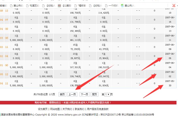 大乐透历史开奖号码及详情(2007-2019.1.10)