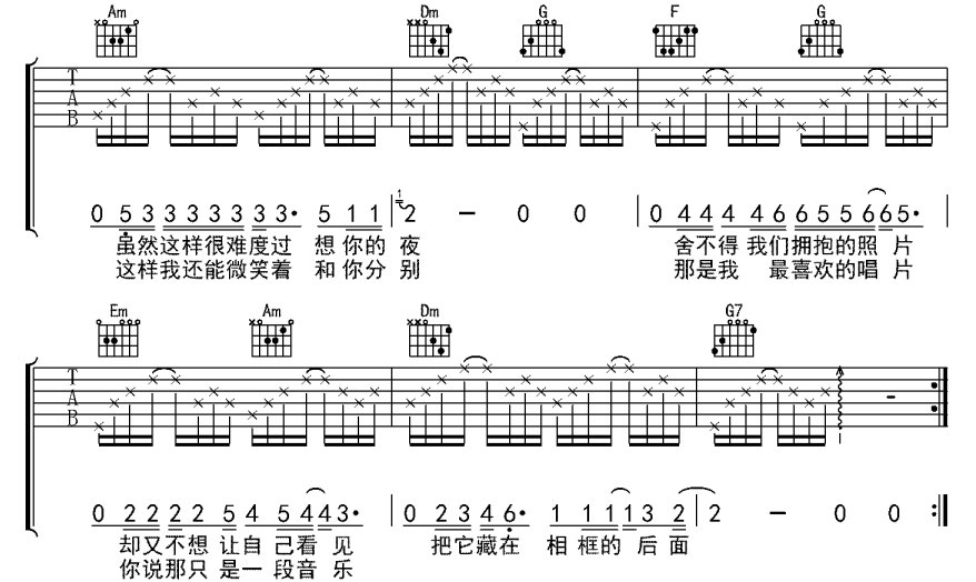 虎口脱险吉他谱