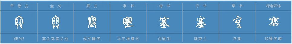 塞住的塞怎么读？