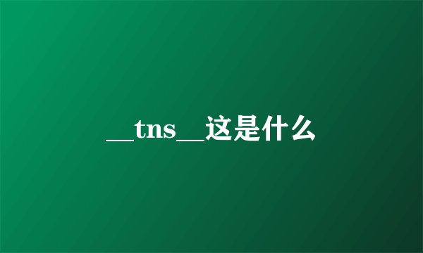 __tns__这是什么