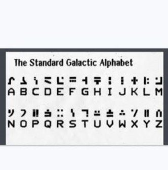 猪圈式密码，凯撒密码，标准银河字母，求图片。