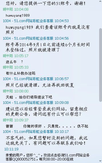 怎么样找回51空间的图片？好久没有登录，被删除了，照片都显示x了。