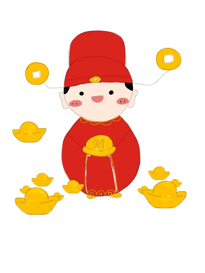 财神爷简笔画