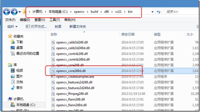 无法启动此程序,因为计算机中丢失opencv_core249.dll？