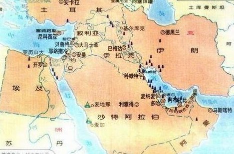 中东地区属于哪个洲，有那些国家，用什么语言