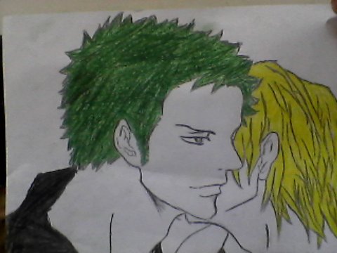 求一副索隆的铅笔画，帅点的，要整副的