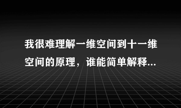 我很难理解一维空间到十一维空间的原理，谁能简单解释一下啊，（偶只是初二学生）