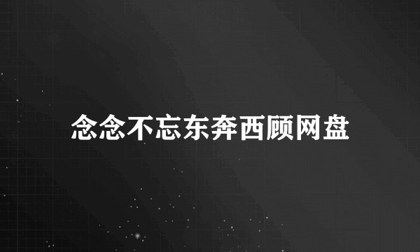 念念不忘东奔西顾网盘
