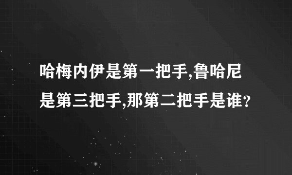 哈梅内伊是第一把手,鲁哈尼是第三把手,那第二把手是谁？