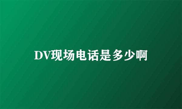 DV现场电话是多少啊