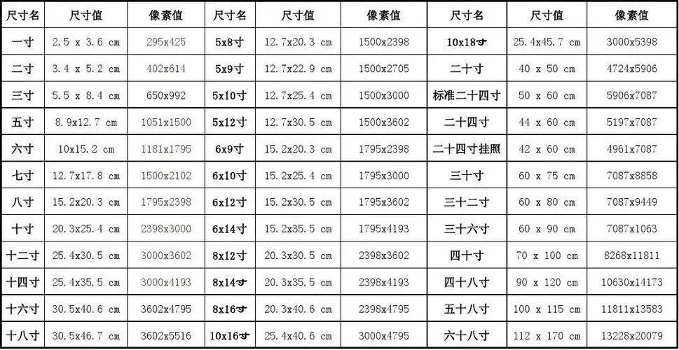 标准的一寸照片尺寸多大
