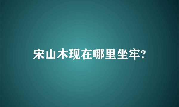 宋山木现在哪里坐牢?