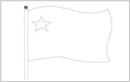 儿童五星红旗怎么画?