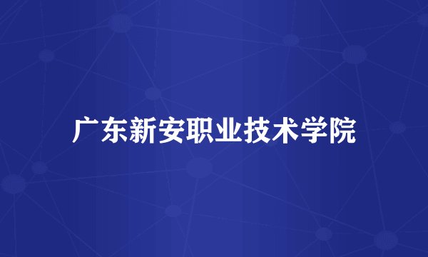 广东新安职业技术学院
