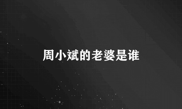 周小斌的老婆是谁