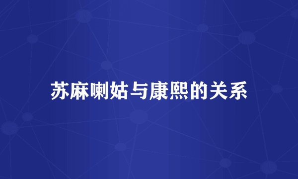苏麻喇姑与康熙的关系