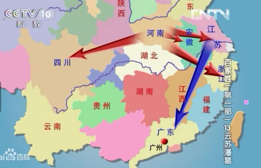 习姓的迁徙分布