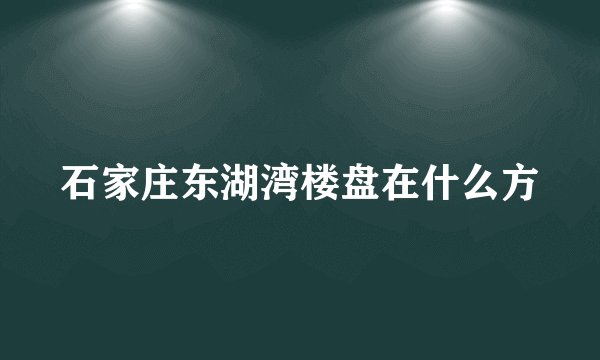 石家庄东湖湾楼盘在什么方