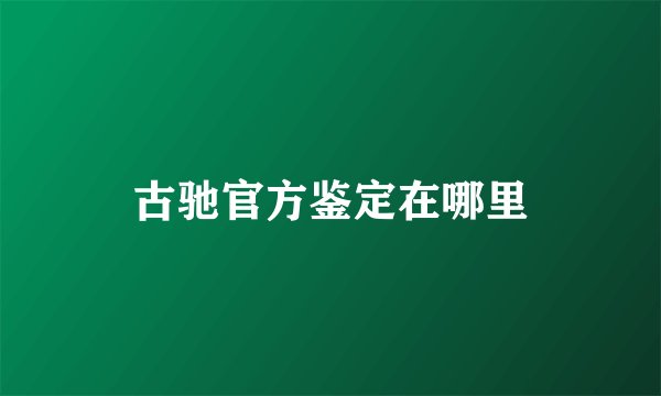 古驰官方鉴定在哪里