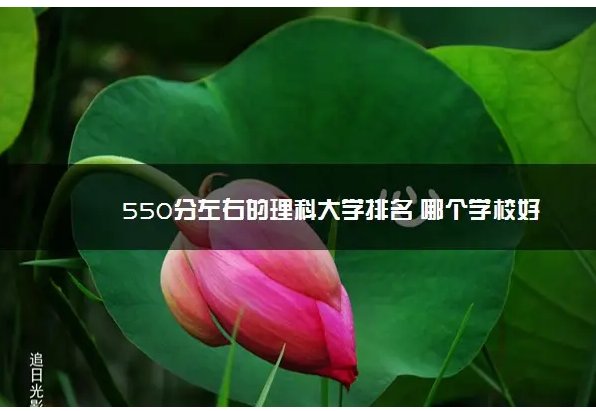 550分左右的理科大学排名