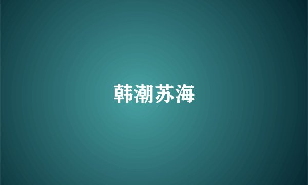 韩潮苏海