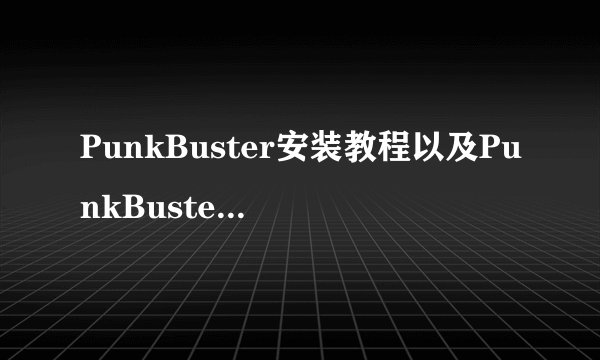 PunkBuster安装教程以及PunkBuster更新教程