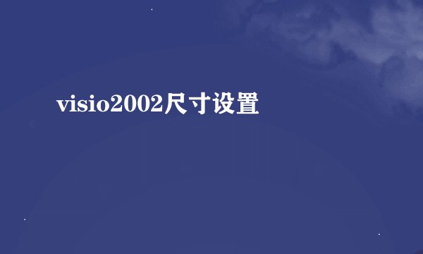 visio2002尺寸设置