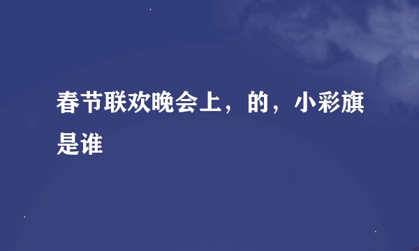 春节联欢晚会上，的，小彩旗是谁