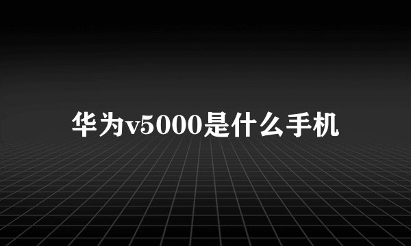 华为v5000是什么手机