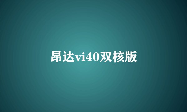 昂达vi40双核版