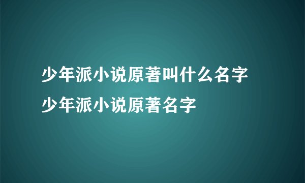 少年派小说原著叫什么名字 少年派小说原著名字