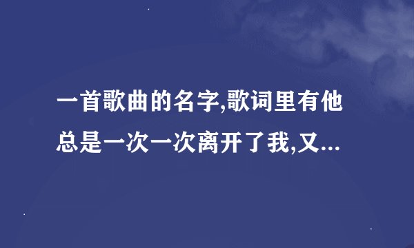 一首歌曲的名字,歌词里有他总是一次一次离开了我,又一次一次伤害了我,是什么歌曲