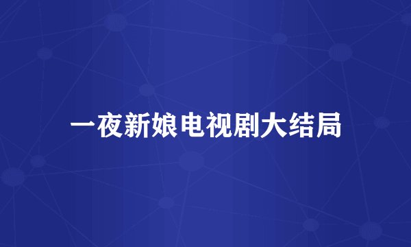 一夜新娘电视剧大结局